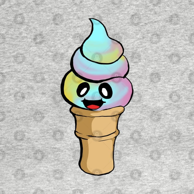 Ice Cream Kaiju (Soft Serve, Rainbow) by The Toku Verse